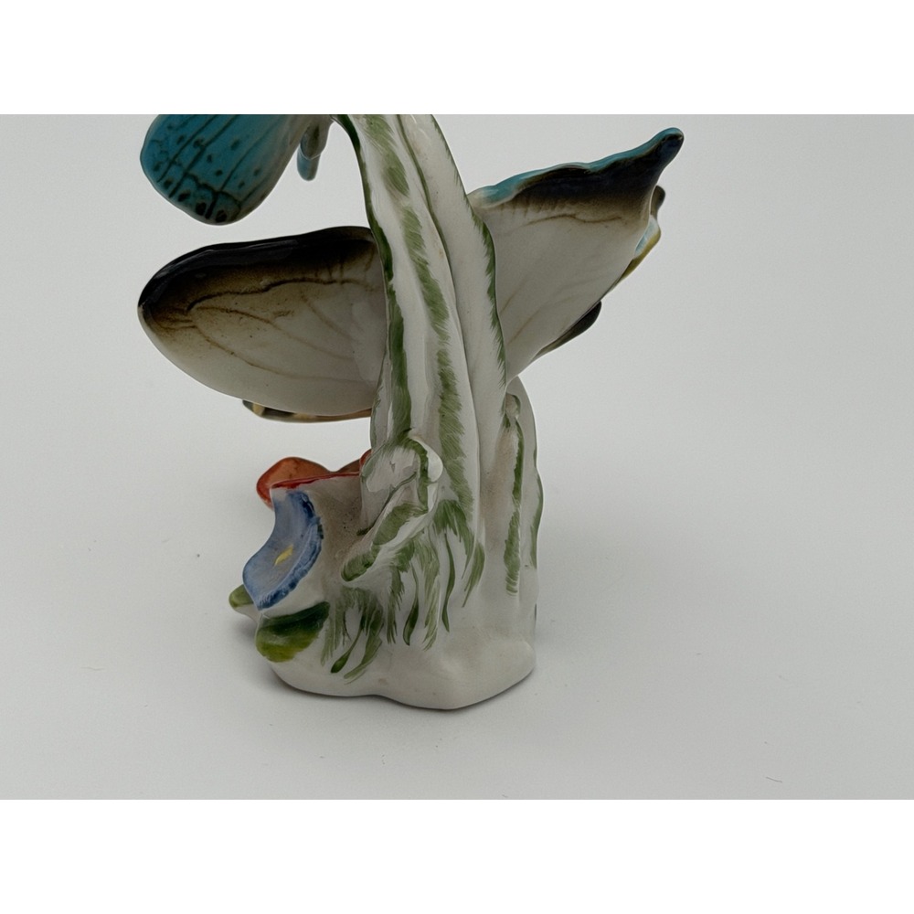 Vintage Karl Ens Porcelain Figurine Blue Yellow Butterflies on Flowers 4.5" RARE - Picture 12 of 15